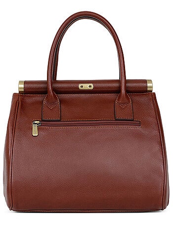 Sac porté main 2 poignées cuir république hexagona
