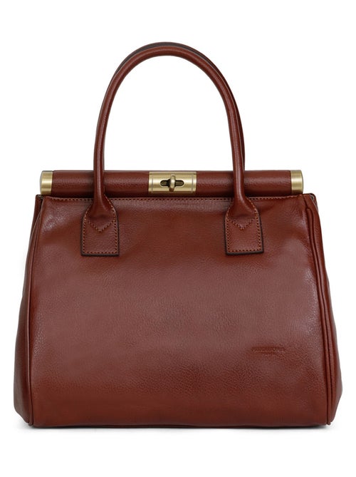Sac porté main 2 poignées  cuir république hexagona - Kiabi