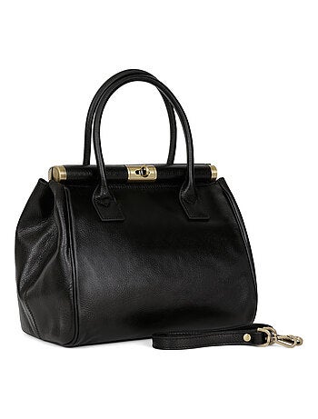 Sac porté main 2 poignées cuir république hexagona