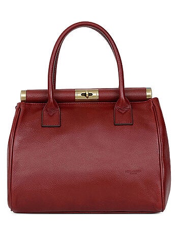 Sac porté main 2 poignées cuir république hexagona