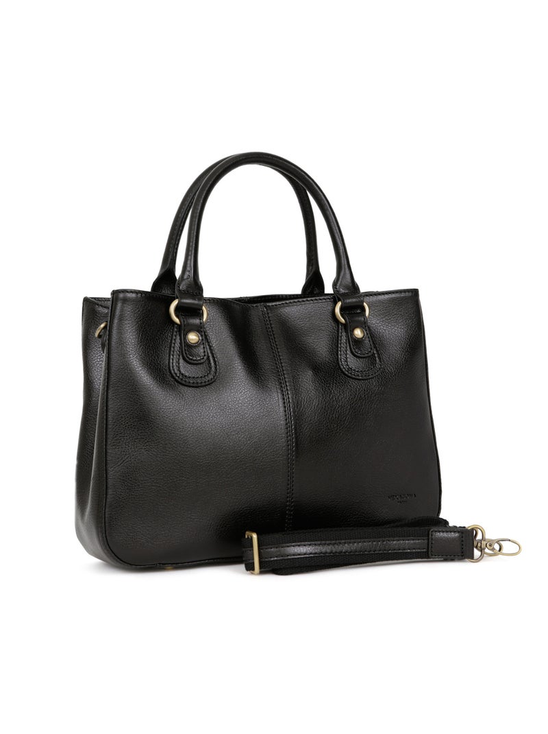 Sac porté main 2 poignées  Cuir RÉPUBLIQUE Noir - Kiabi