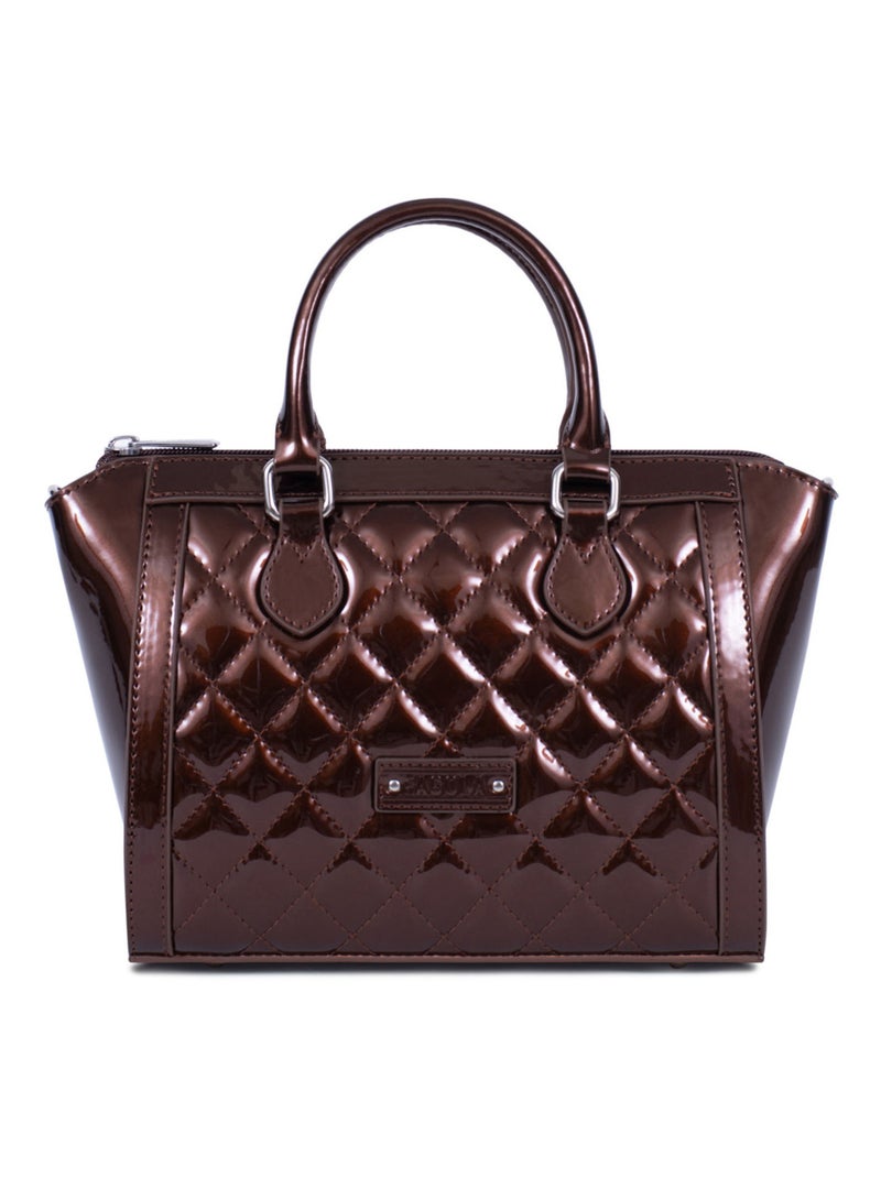 Sac porté main 2 poignées Daisy Femme Bronze - Kiabi
