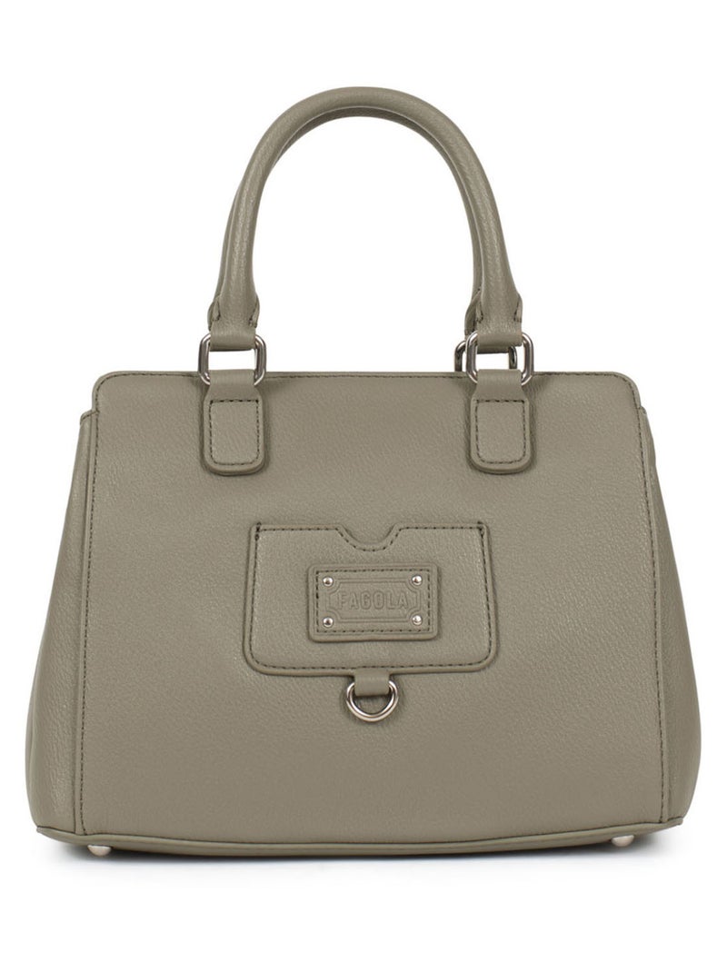 Sac porté main 2 poignées Kaki - Kiabi