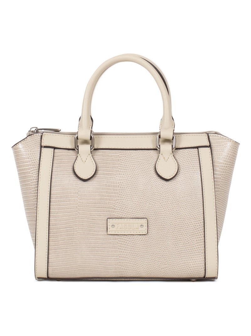 Sac porté main 2 poignées Maria Femme Gris moyen - Kiabi