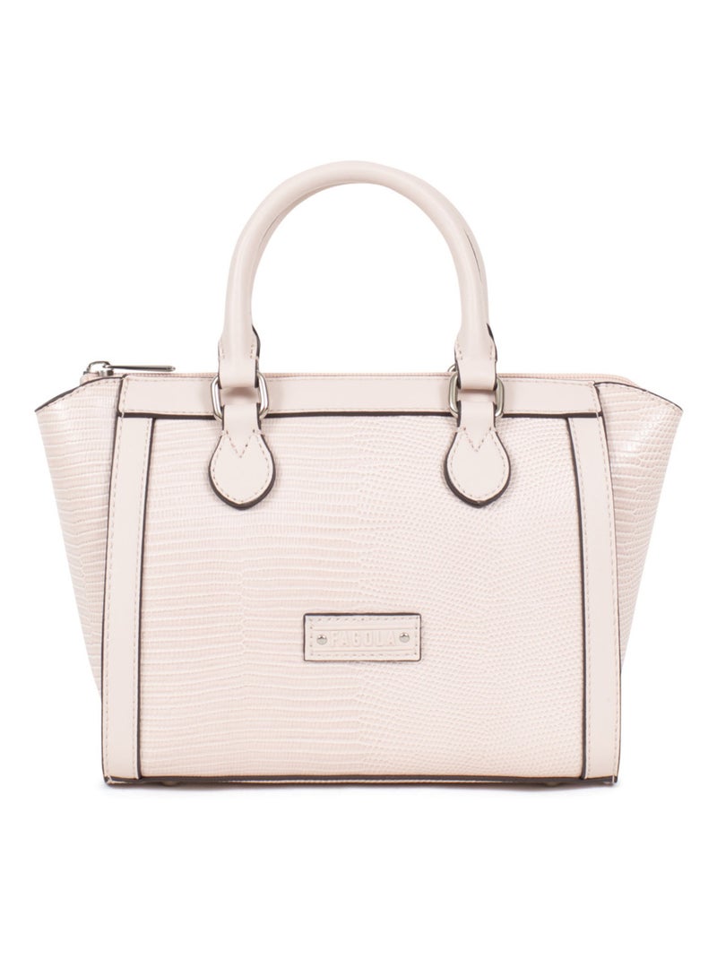Sac porté main 2 poignées Maria Femme Rose pâle - Kiabi