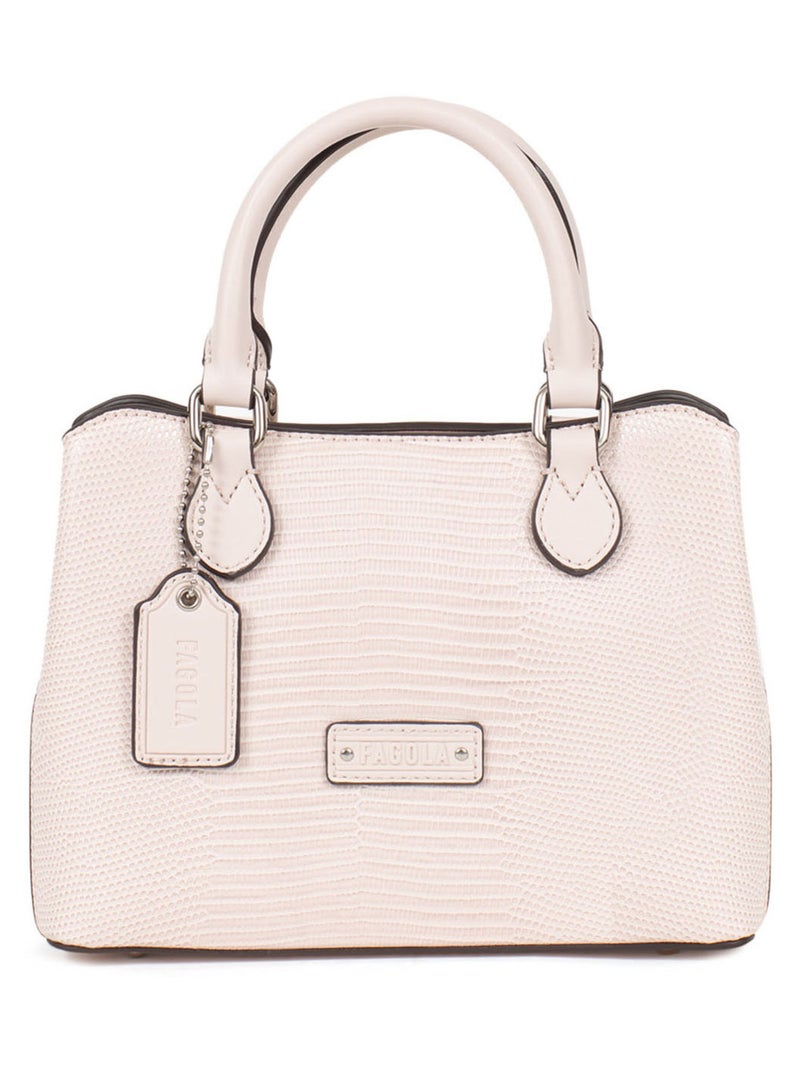 Sac porté main 2 poignées Maria Femme Rose pâle - Kiabi