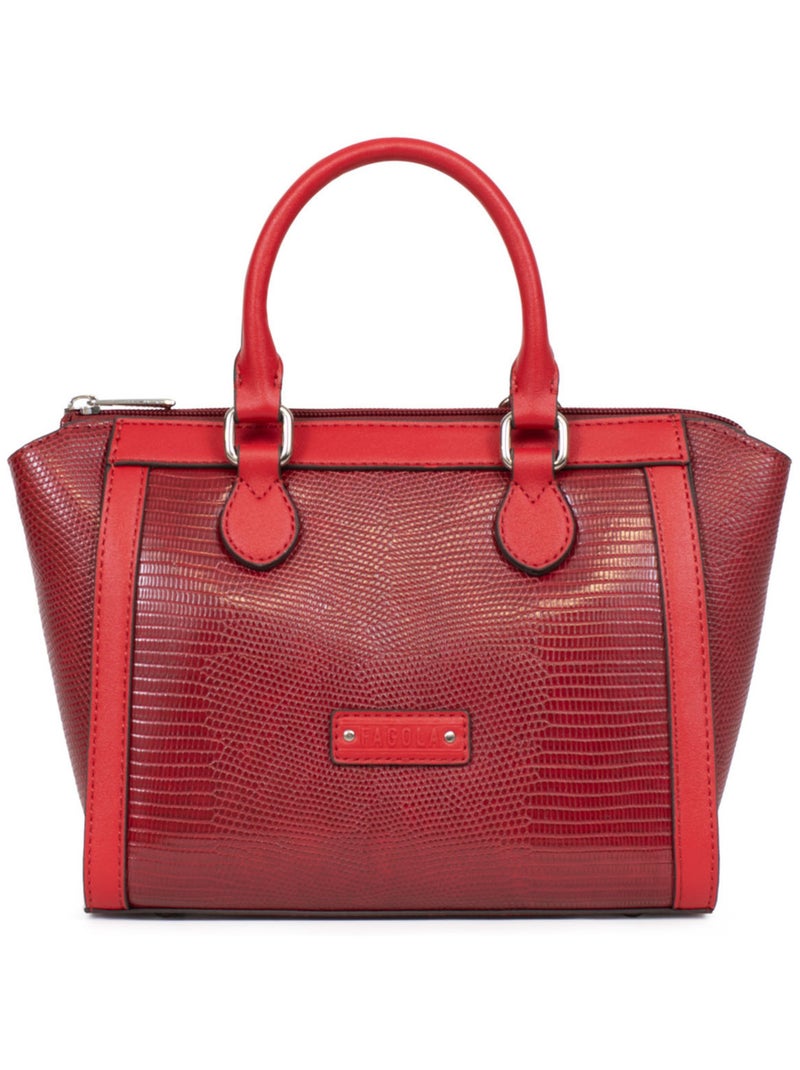Sac porté main 2 poignées Maria Femme Rouge carmin - Kiabi