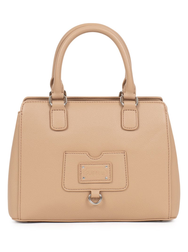Sac porté main 2 poignées Marron clair - Kiabi