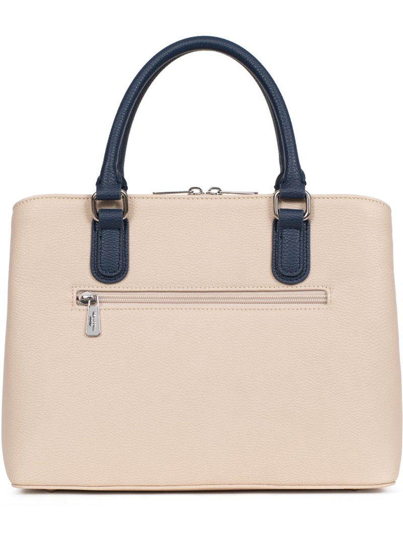 Sac porté main 2 poignées MAYA Marine/Blanc - Kiabi