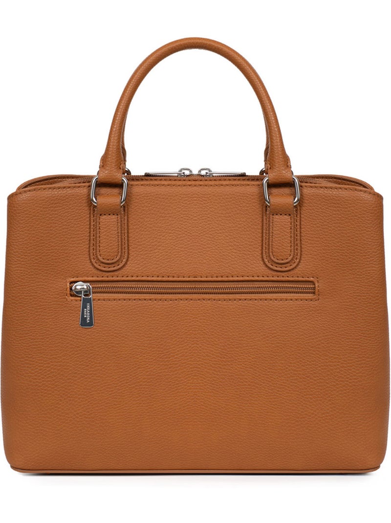 Sac porté main 2 poignées MAYA Marron caramel - Kiabi