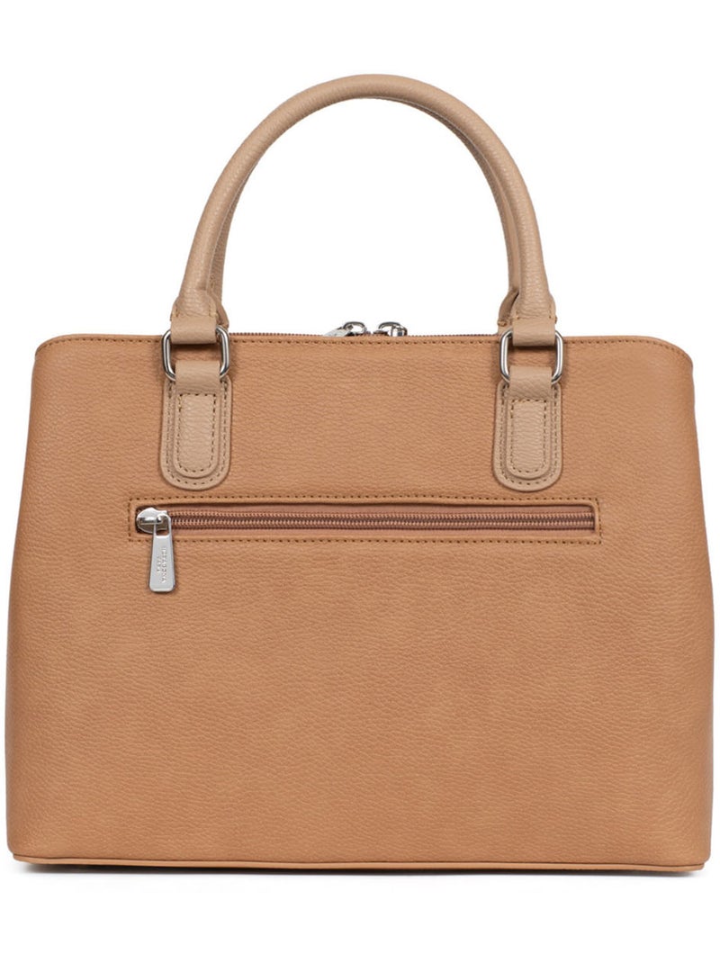 Sac porté main 2 poignées MAYA Marron clair - Kiabi