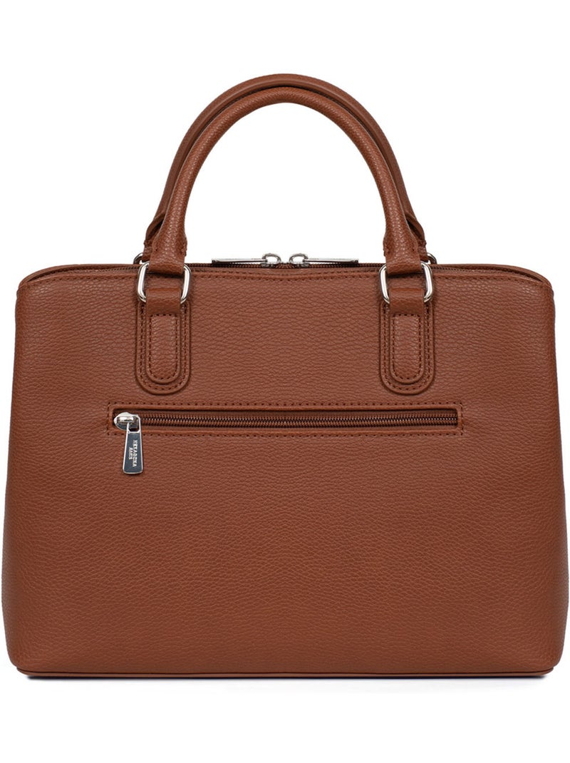 Sac porté main 2 poignées MAYA Marron foncé - Kiabi