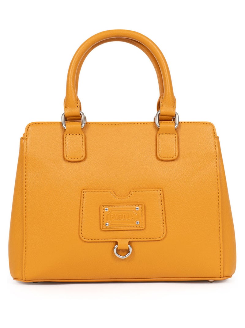 Sac porté main 2 poignées Moutarde - Kiabi