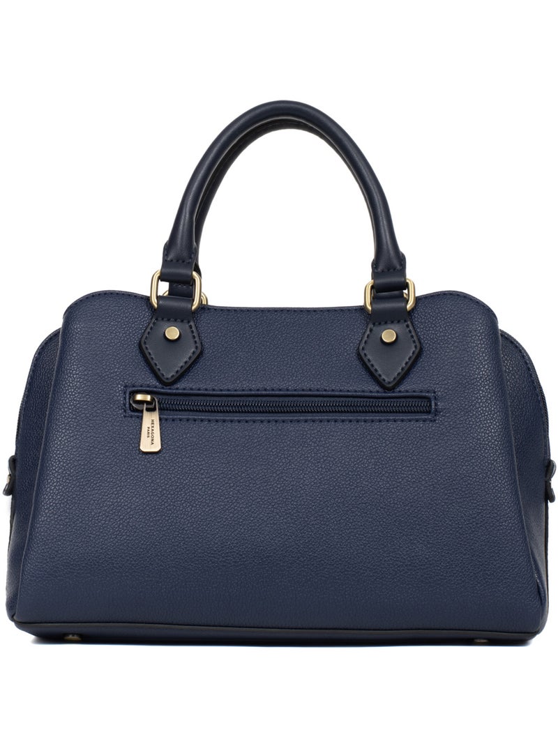 Sac porté main 2 poignées RONDA Bleu marine - Kiabi