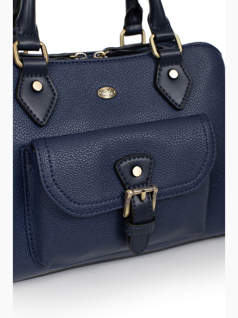 Sac porté main 2 poignées RONDA Bleu marine - Kiabi