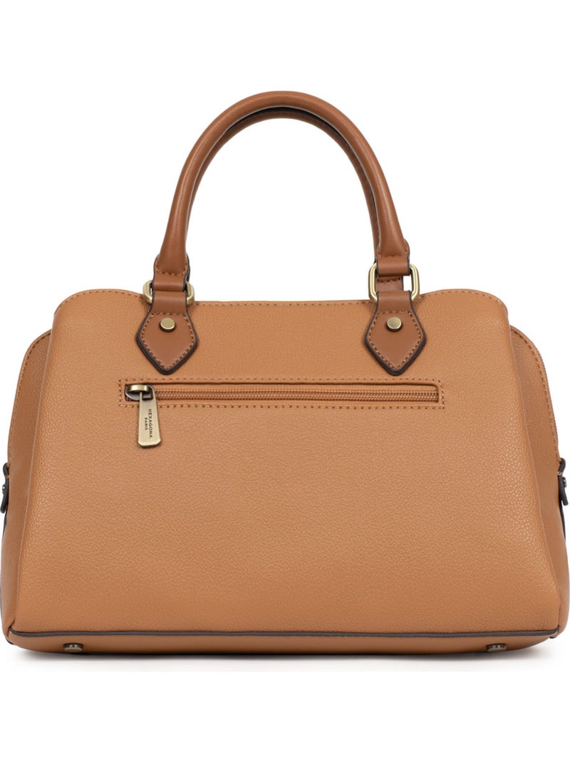 Sac porté main 2 poignées RONDA Marron clair - Kiabi