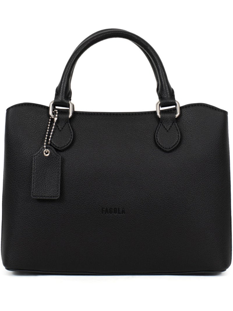 Sac porté main 2 poignées Stella Femme Noir - Kiabi