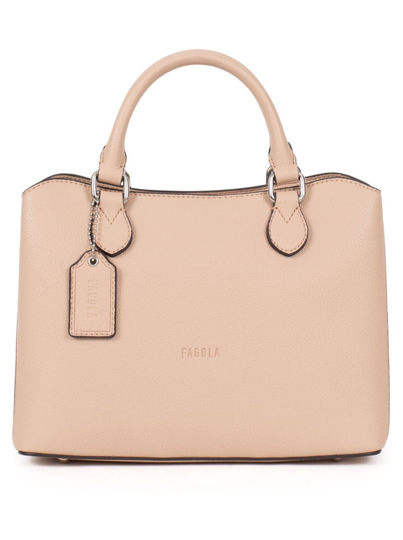 Sac porté main 2 poignées Stella Femme Nude - Kiabi