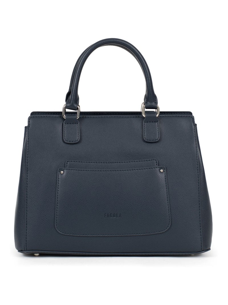 Sac porté main 2 poignées Tessa Femme Bleu nuit - Kiabi