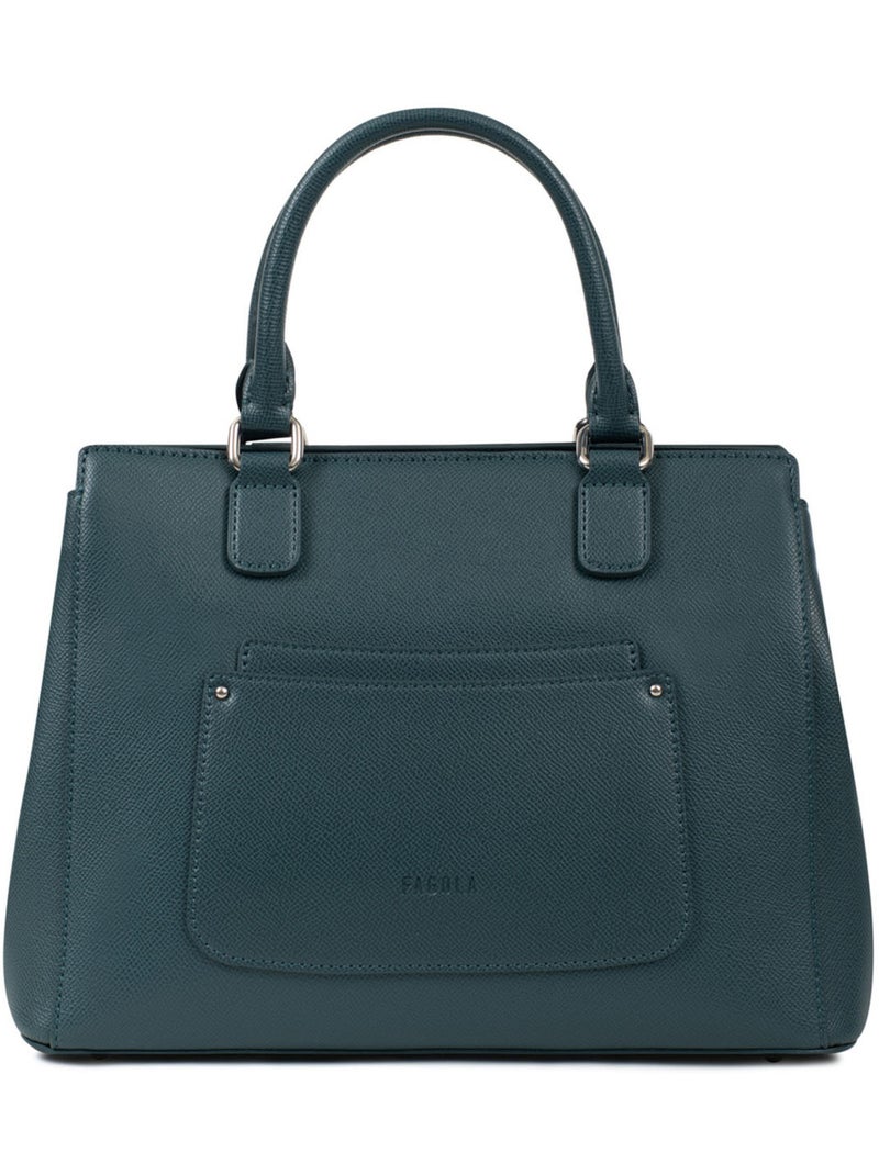 Sac porté main 2 poignées Tessa Femme Bleu pétrole - Kiabi