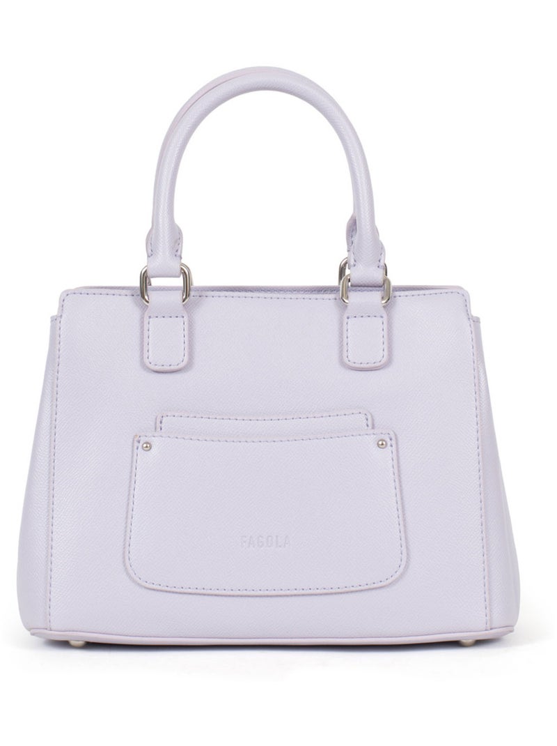 Sac porté main 2 poignées Tessa Femme Mauve lilas - Kiabi
