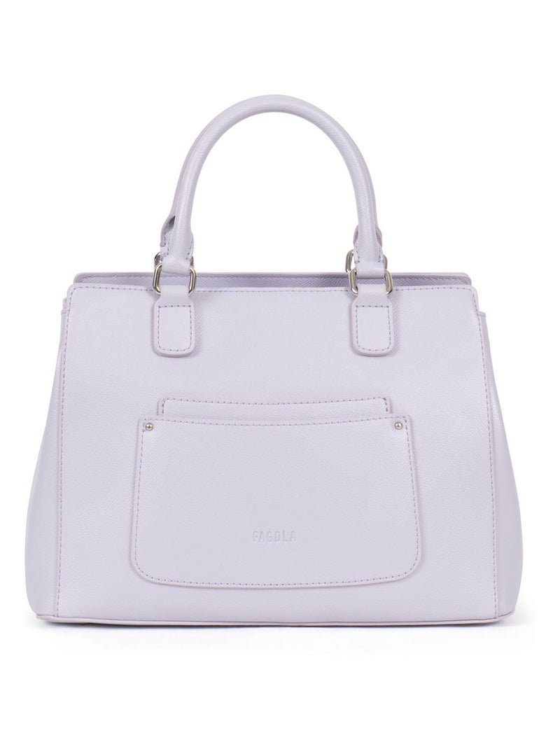 Sac porté main 2 poignées Tessa Femme Mauve lilas - Kiabi