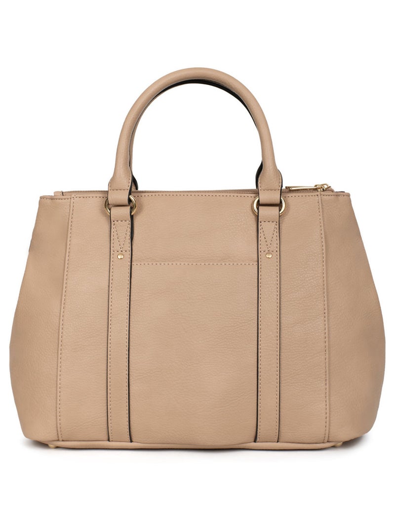 Sac porté main 2 poignées TOSCANE Beige sable - Kiabi
