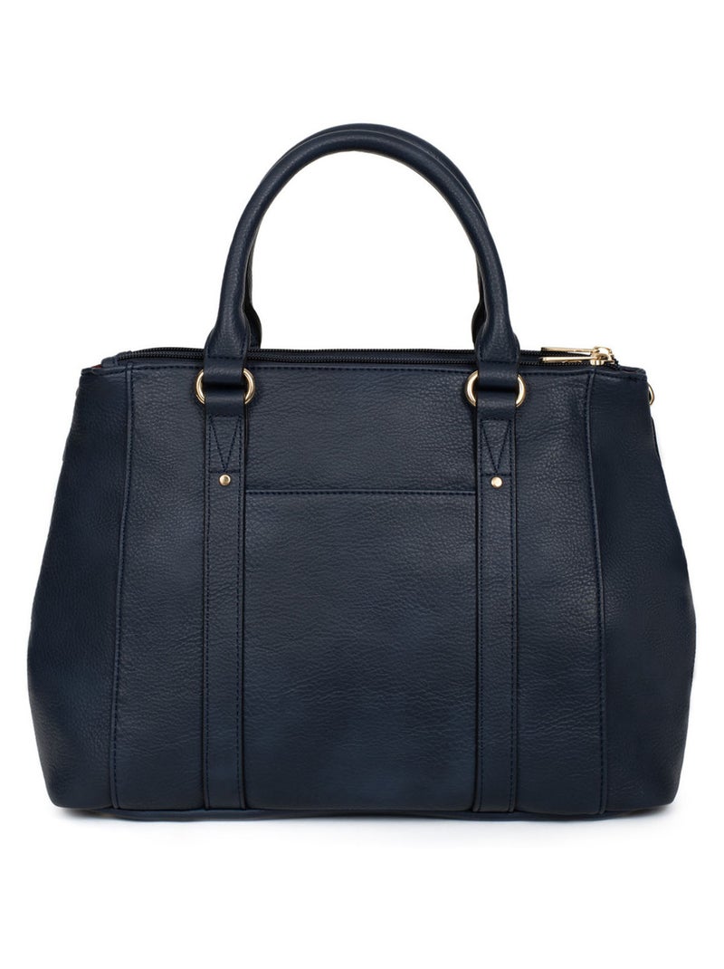 Sac porté main 2 poignées TOSCANE Bleu marine - Kiabi