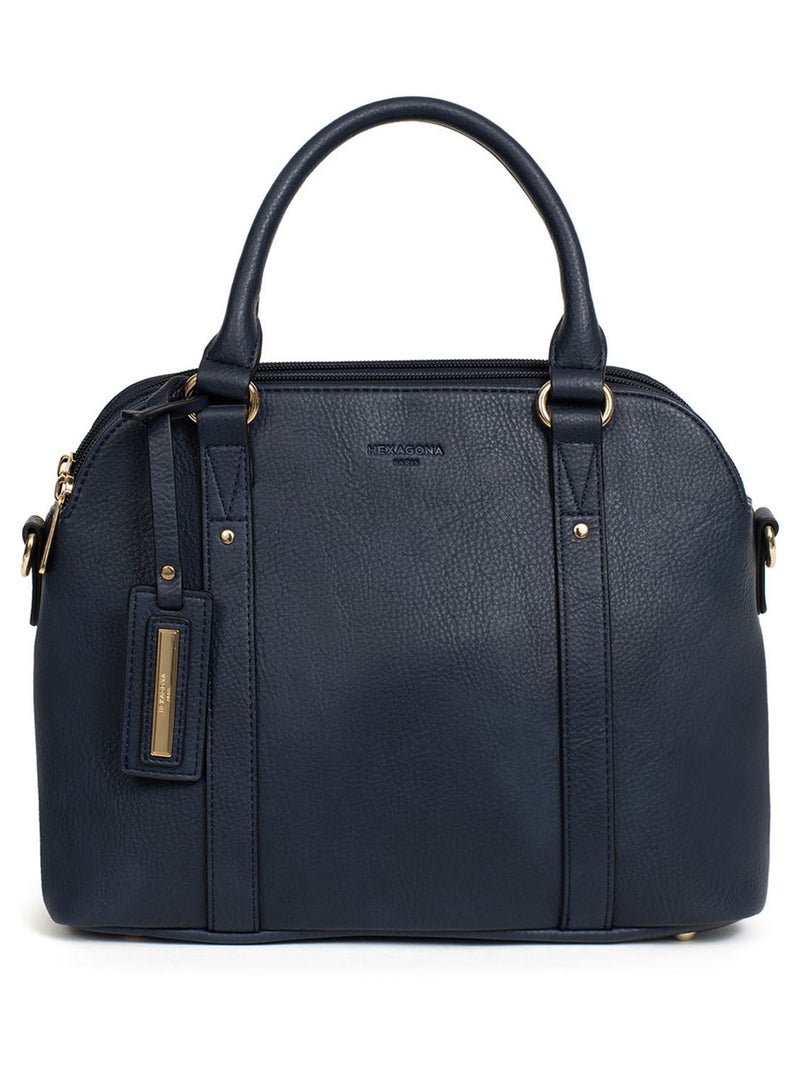 Sac porté main 2 poignées TOSCANE Bleu marine - Kiabi
