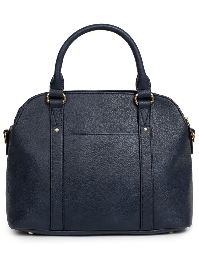 Sac porté main 2 poignées TOSCANE Bleu marine - Kiabi