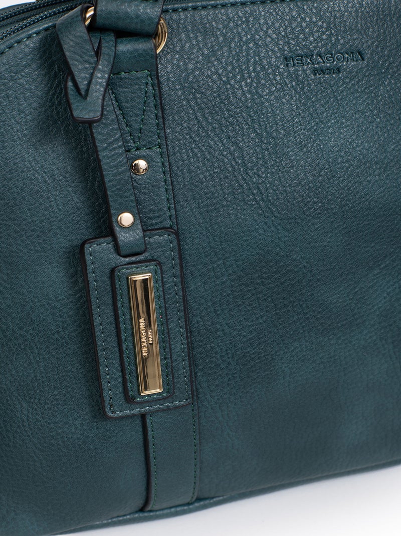 Sac porté main 2 poignées TOSCANE Bleu pétrole - Kiabi