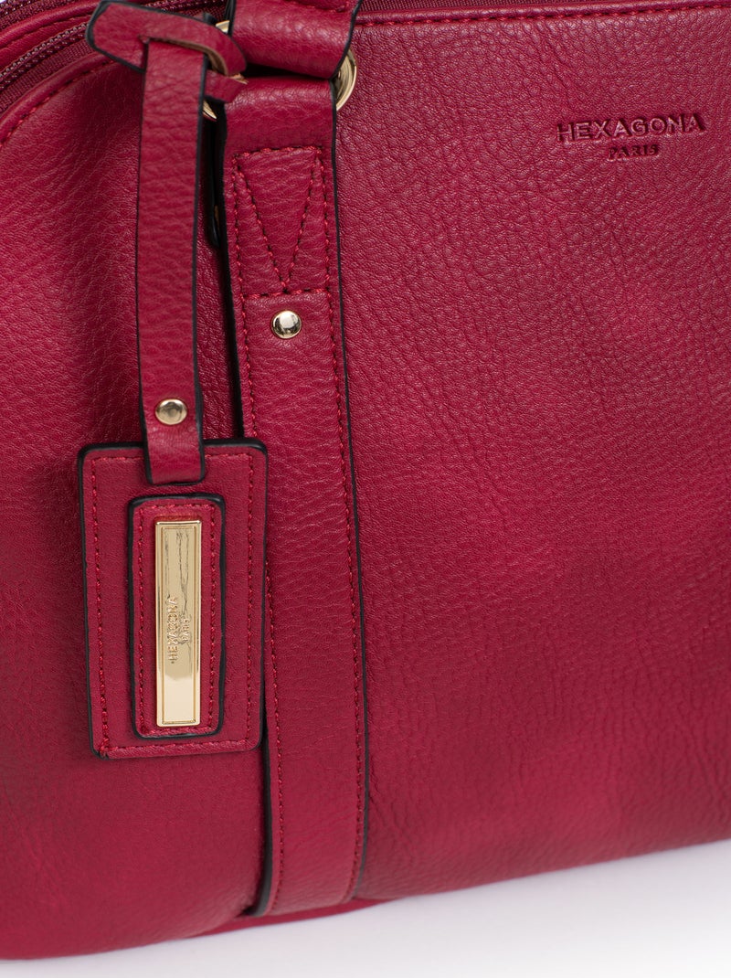 Sac porté main 2 poignées TOSCANE Framboise - Kiabi