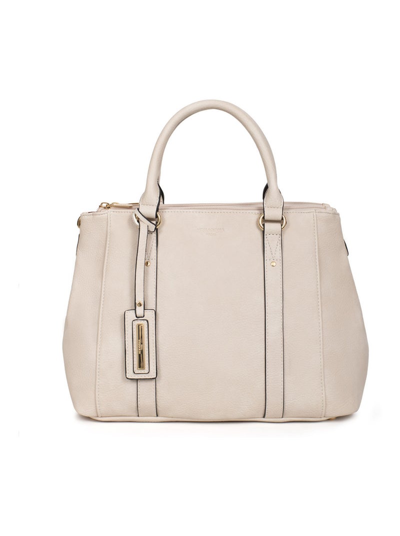 Sac porté main 2 poignées TOSCANE Ivoire - Kiabi