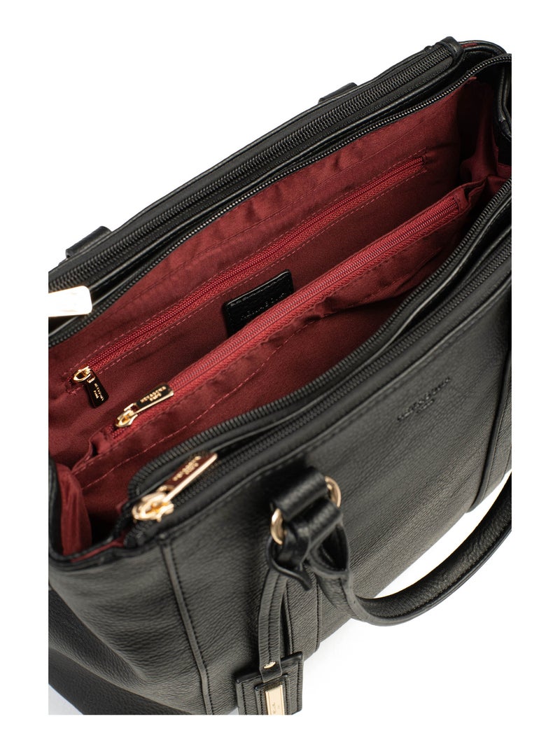 Sac porté main 2 poignées TOSCANE Noir - Kiabi