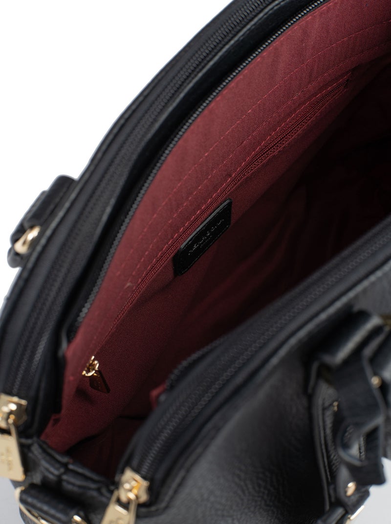 Sac porté main 2 poignées TOSCANE Noir - Kiabi