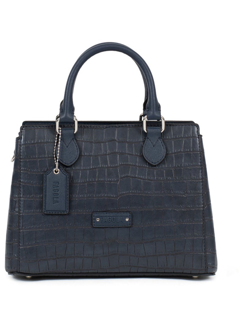 Sac porté main 2 poignées Véra Femme Bleu marine - Kiabi