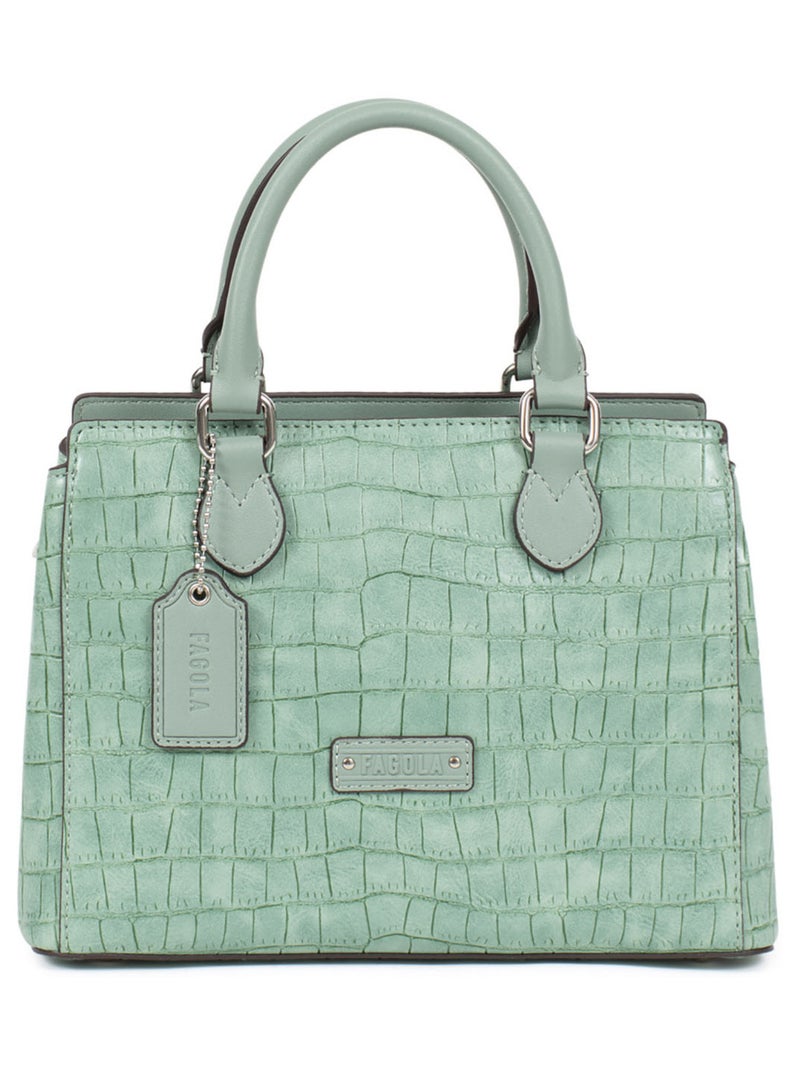 Sac porté main 2 poignées Véra Femme Menthe - Kiabi