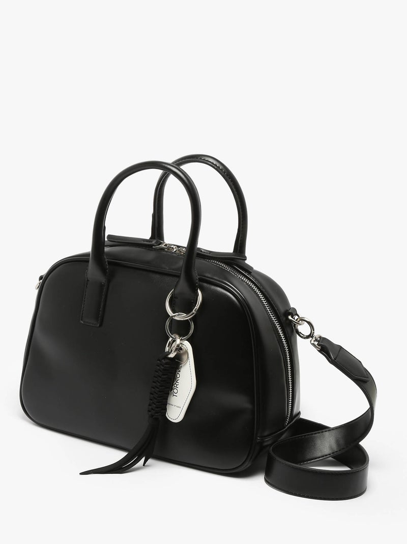 Sac Porté Main Born Torrow Toile Enduite Noir - Kiabi