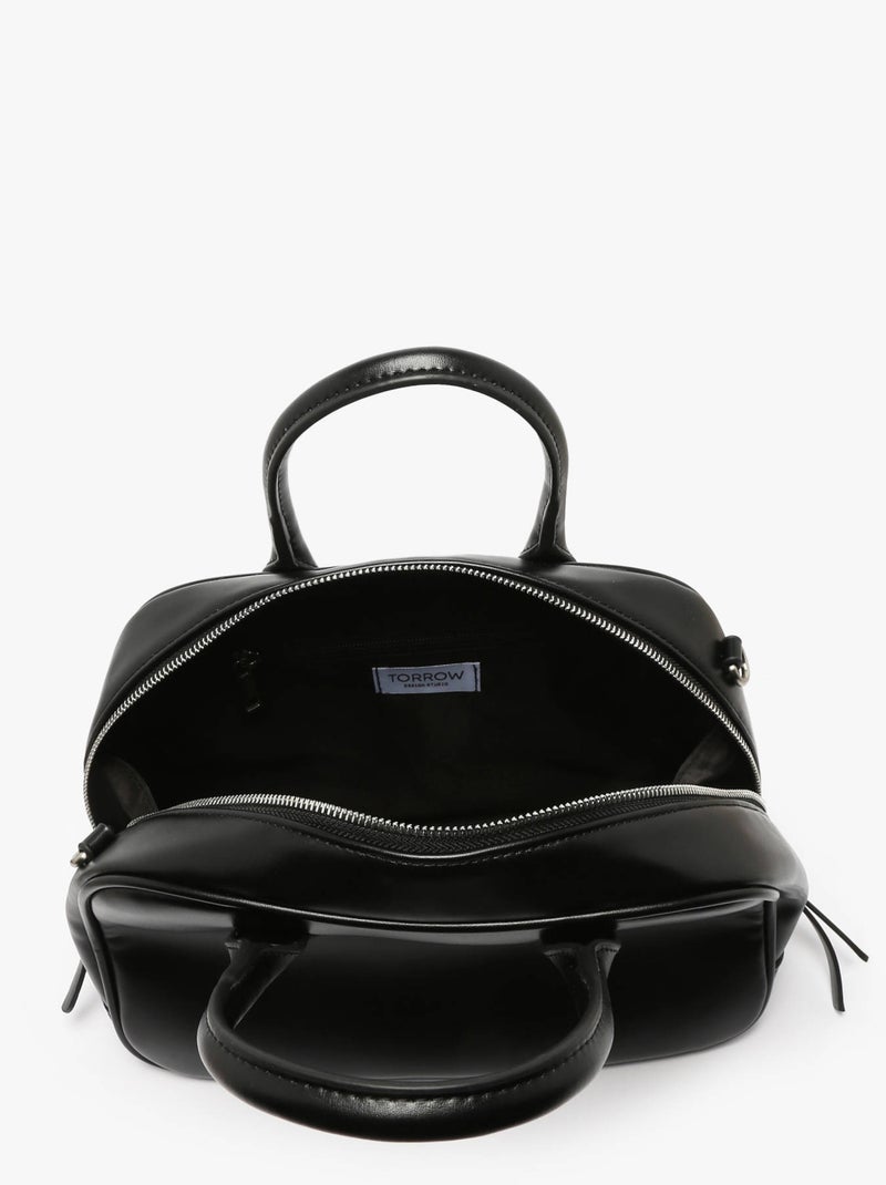 Sac Porté Main Born Torrow Toile Enduite Noir - Kiabi