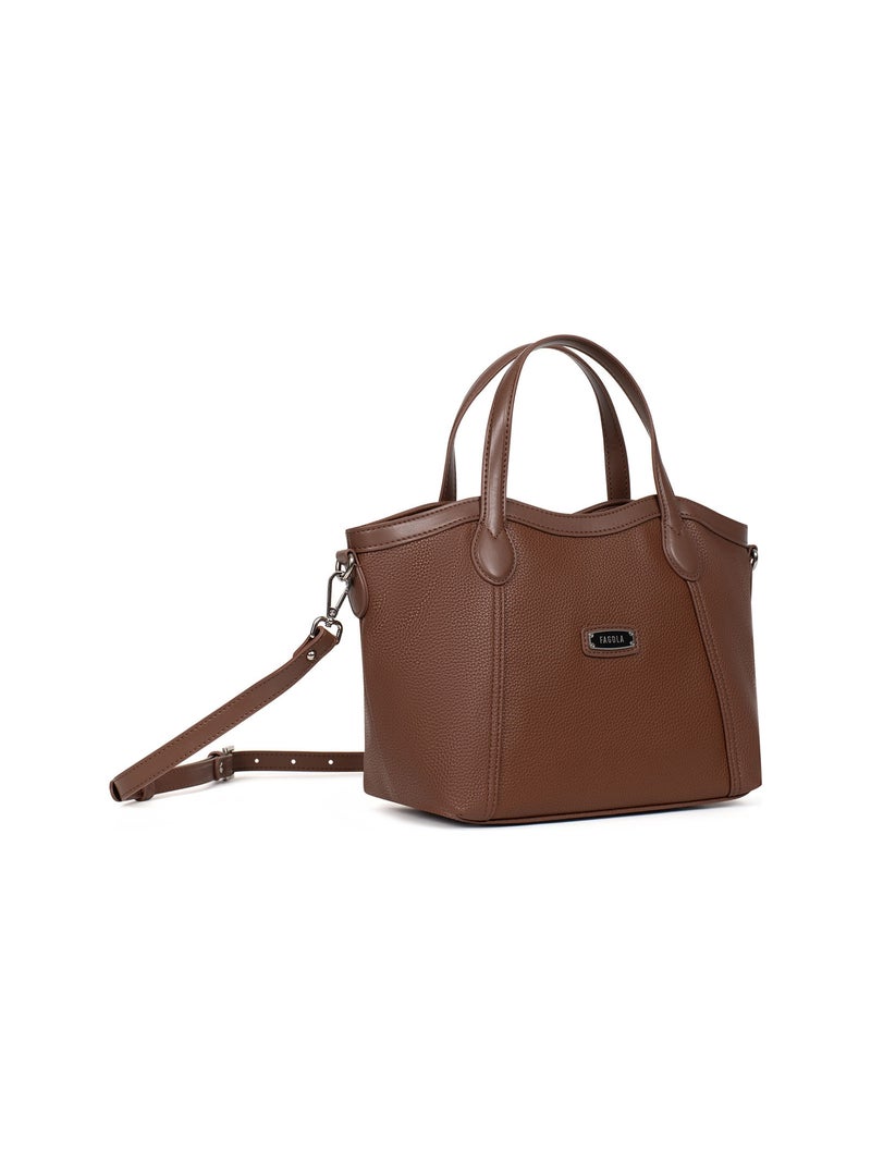 Sac porté main ciara | fagola Marron chocolat - Kiabi