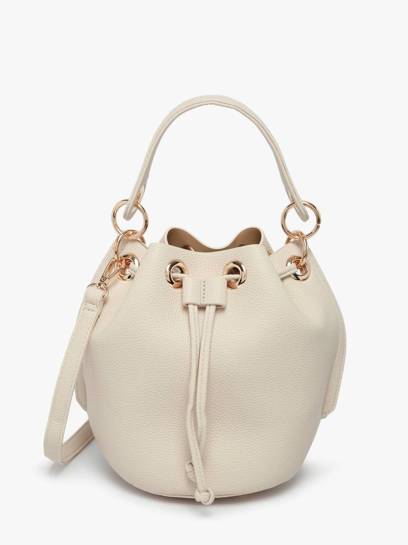 Sac Porté Main Grained Miniprix Toile Enduite Beige - Kiabi