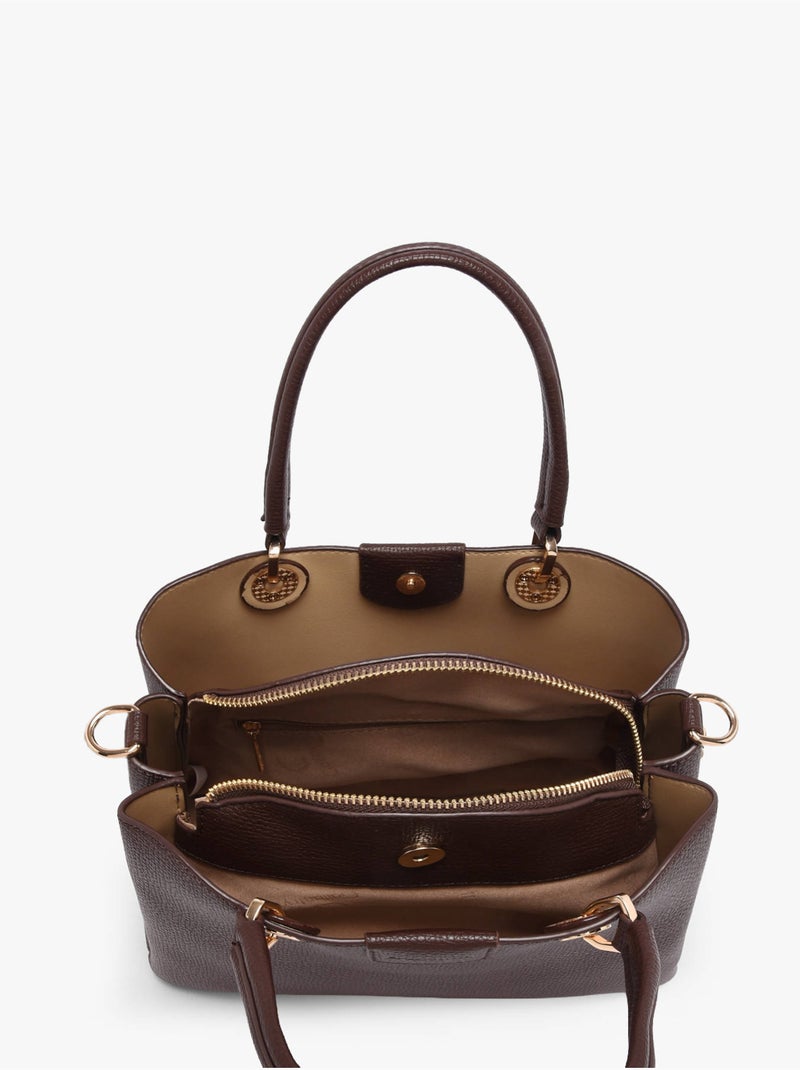 Sac porté main sable gallantry toile enduite Marron caramel - Kiabi