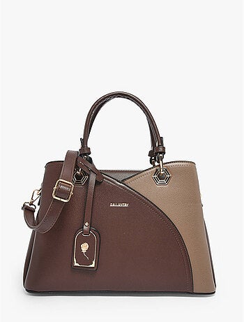 Sac porté main saffiano gallantry toile enduite