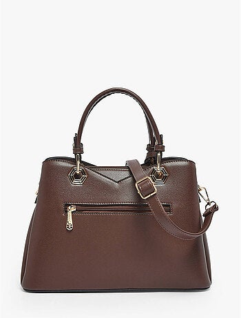 Sac porté main saffiano gallantry toile enduite