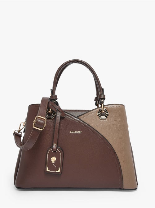 Sac porté main saffiano gallantry toile enduite - Kiabi