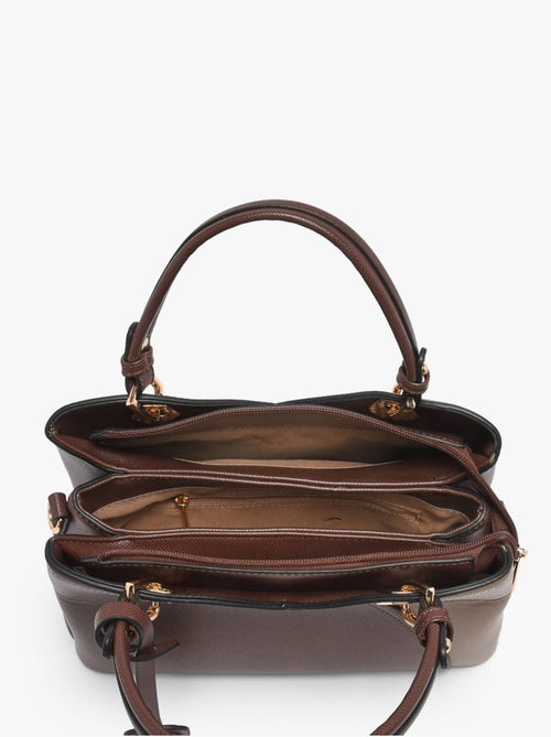 Sac porté main saffiano gallantry toile enduite - Kiabi