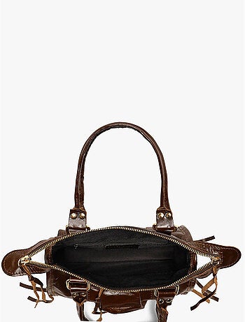Sac porté main shiny sauvage cuir milano cuir de vachette