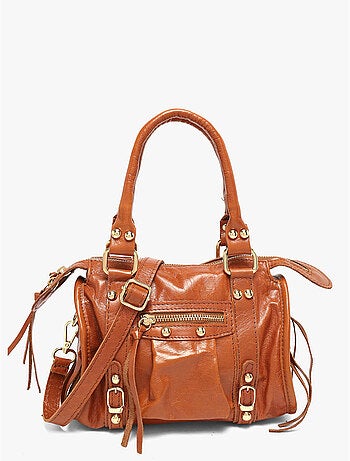Sac porté main shiny sauvage cuir milano cuir de vachette