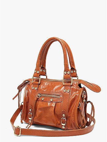 Sac porté main shiny sauvage cuir milano cuir de vachette