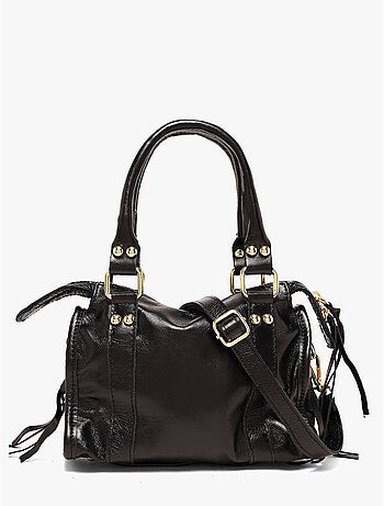 Sac porté main shiny sauvage cuir milano cuir de vachette